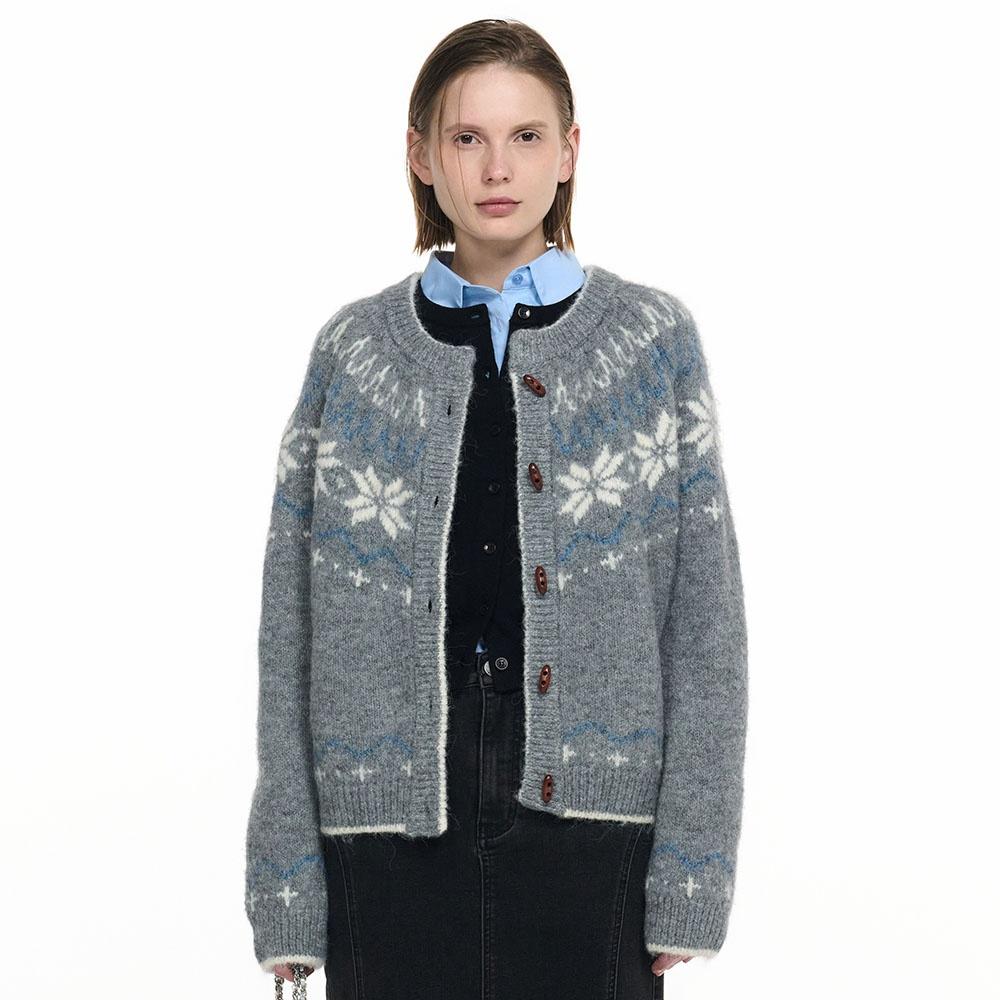 WOMAN 울 노르딕 더플 가디건 [GREY] / WBD4L04550