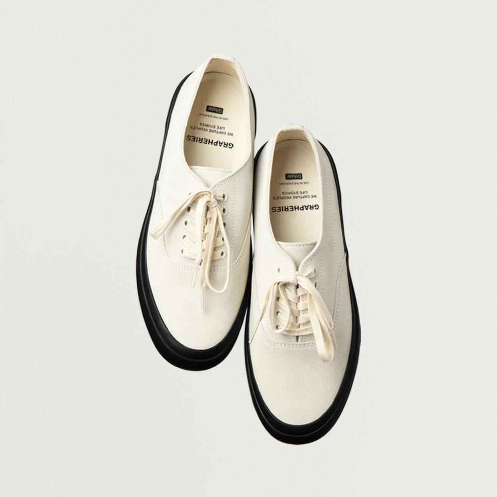 ARCADE SHOES SUEDE - ECRU/BLACK