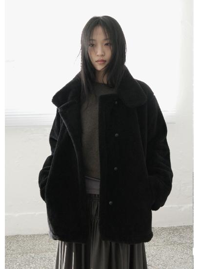 플랩 플리스 퍼 자켓 (3c)