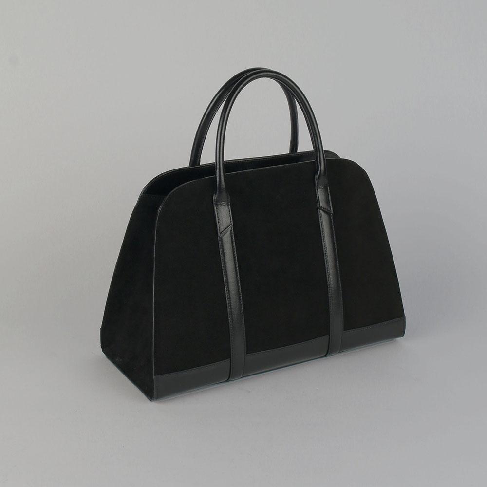 SAC MARCHER IN SUEDE BLACK