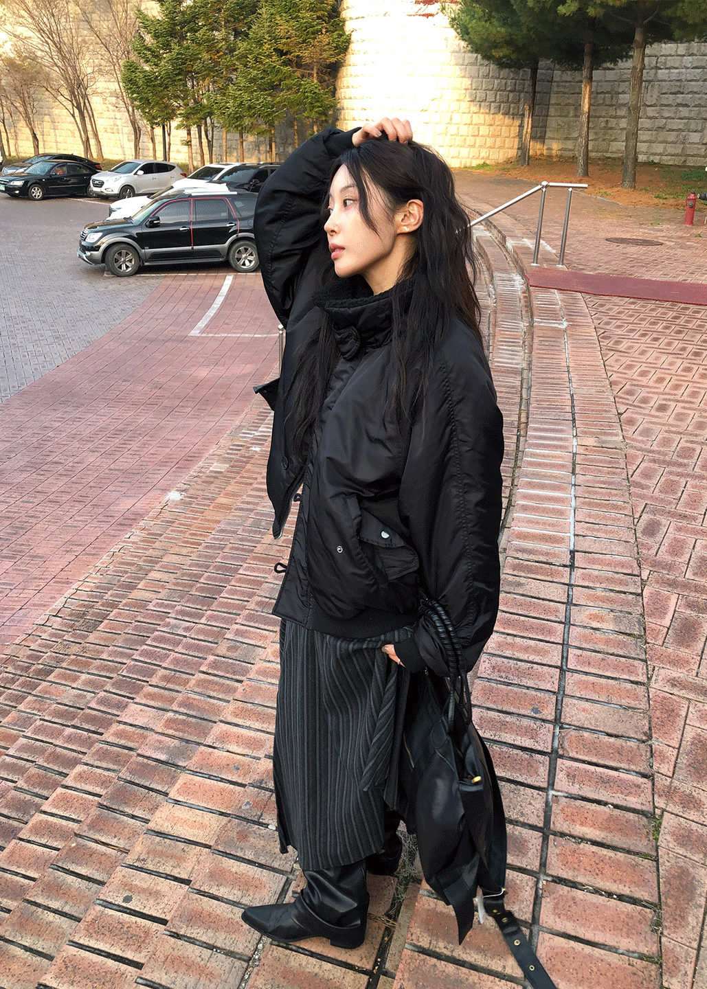 서울베이스드 단독진행 /한정수량 [서사장PICK❤️/벨트세트]STRIPE UNBALANCED SKIRT