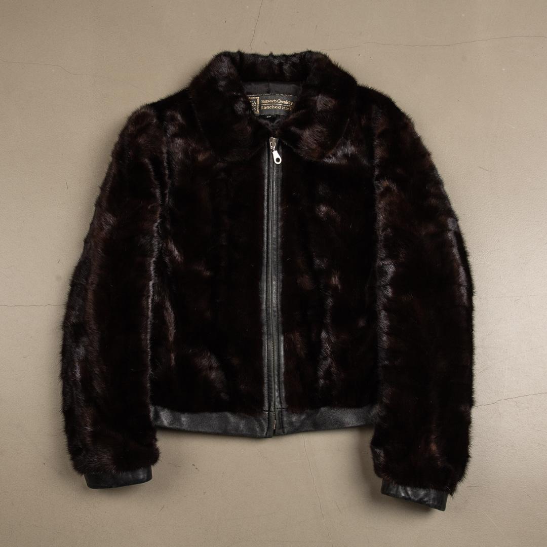 SAGA Mink Fur X Leather Jacket 0374 W