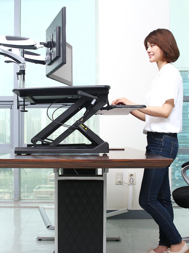 카멜마운트 PSWV 서서일하는 수동식 높낮이 조절 스탠딩 책상 스탠워크