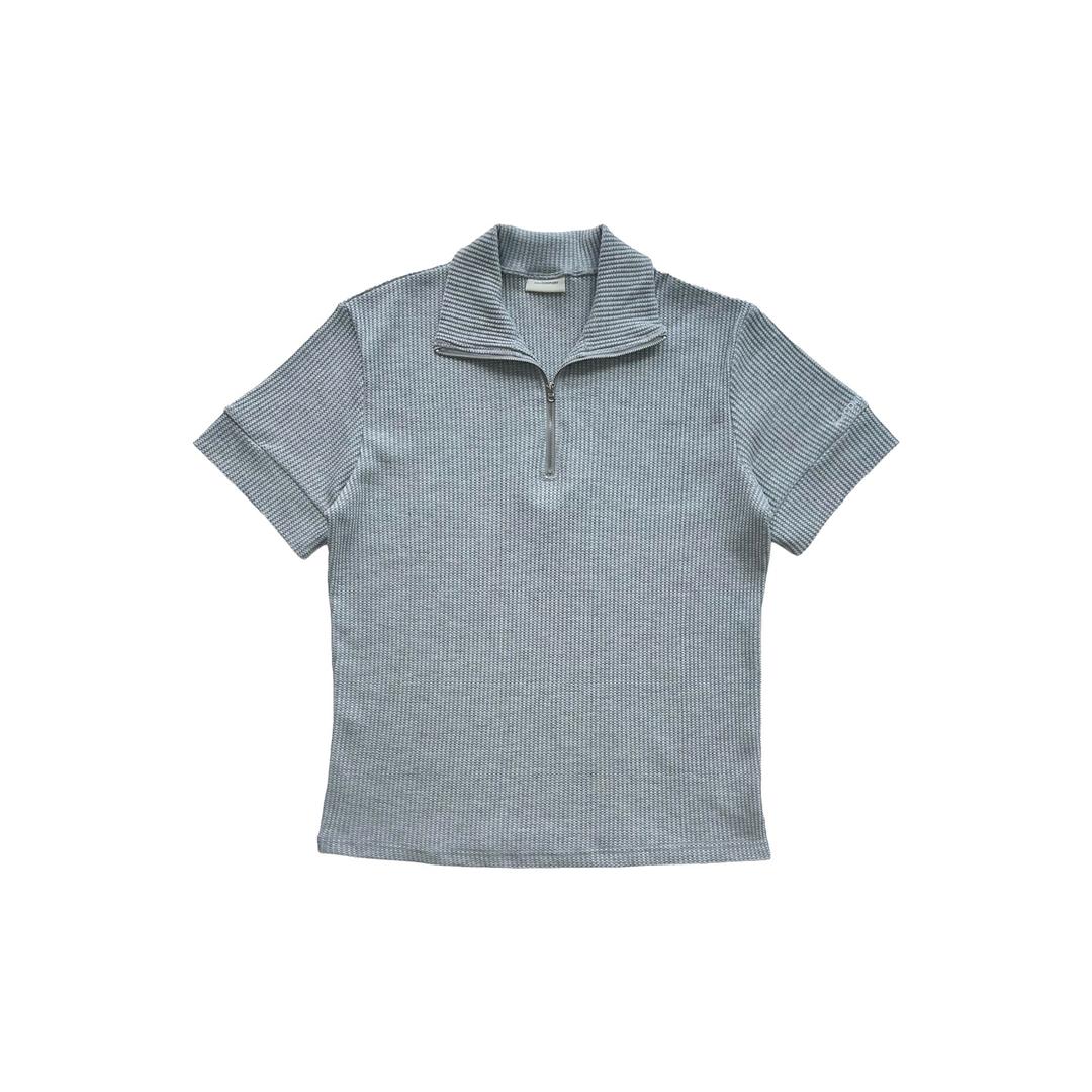 24-003 SHORT SLEEVE PULLOVER (MELANGE GREY)