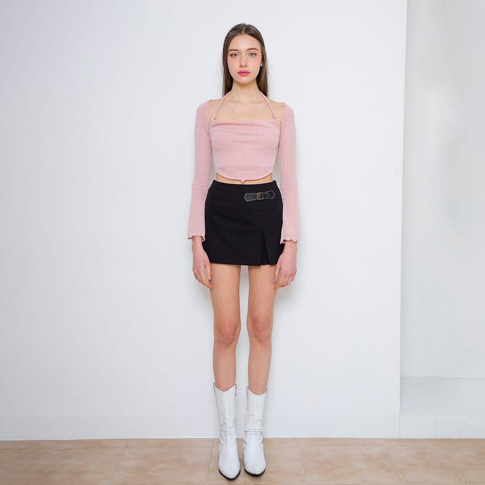 Scarf bolero set (pink)