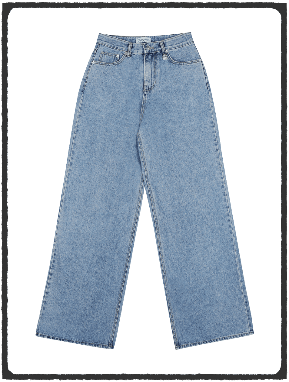 Low-Rise Maxi Wide Denim Jean - Blue