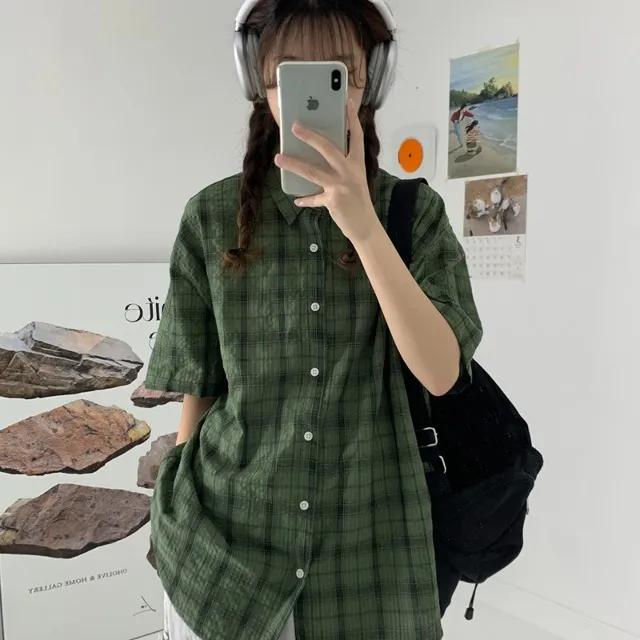 [UNISEX]타비야 체크 반팔셔츠