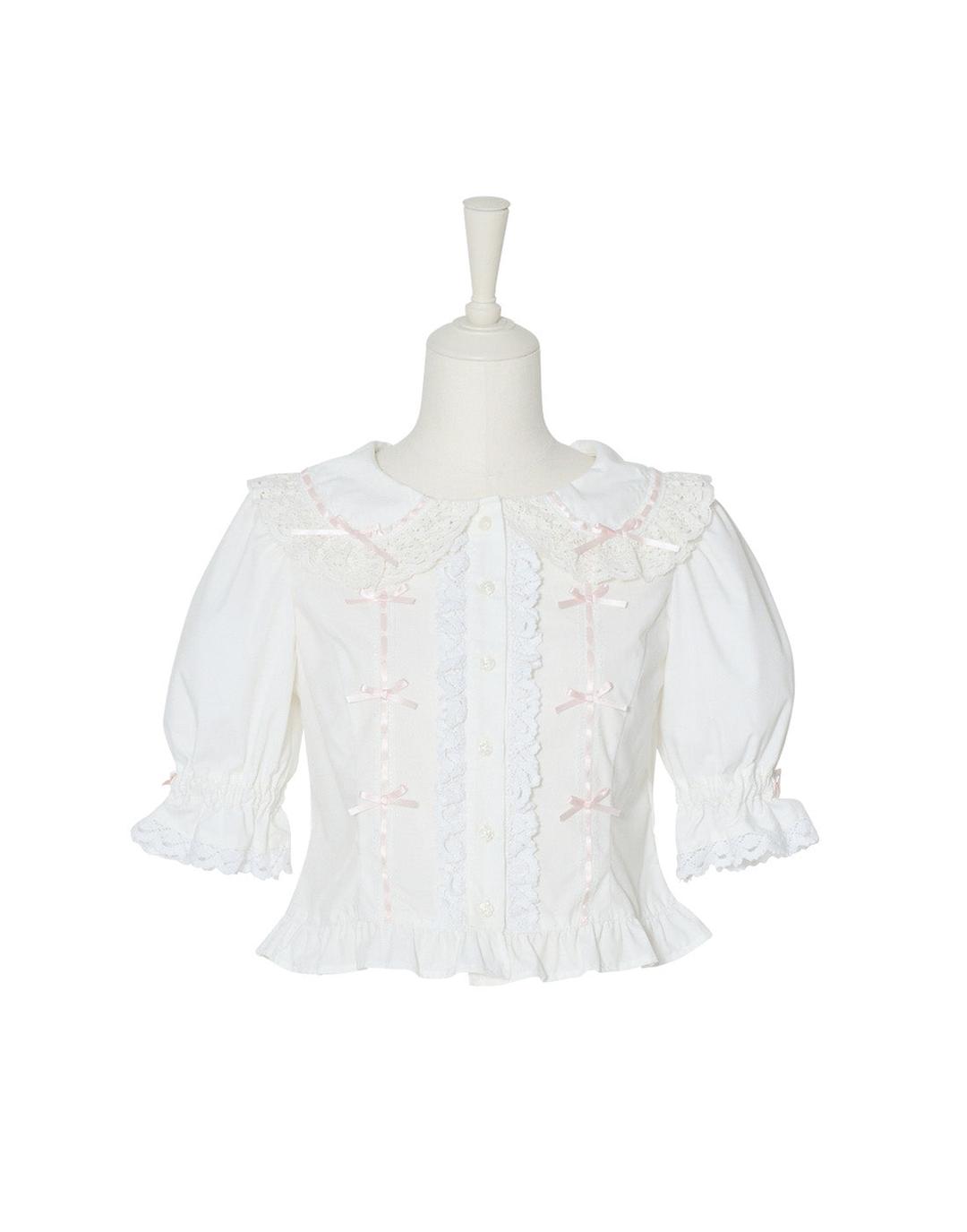 Lace doll blouse／Fiorforte - WHITE / FREE