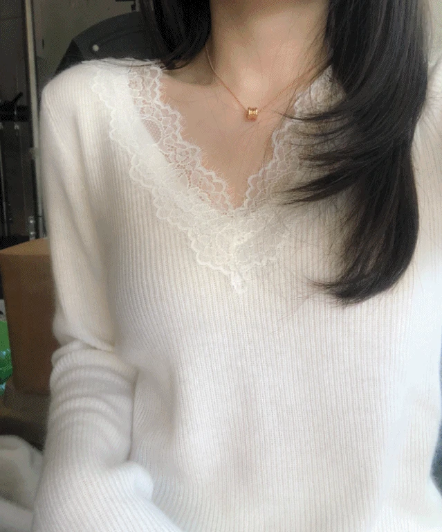 *당일발송*다니 레이스 앙고라 니트