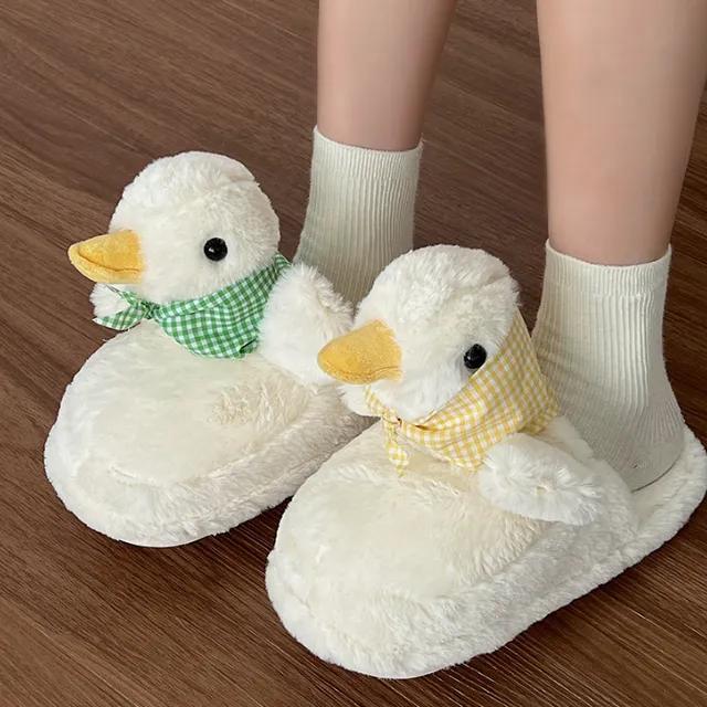 [귀요미!/당일발송!] 꽥꽥 스카프 오리 털 실내화 귀요미 슬리퍼 / (3color)