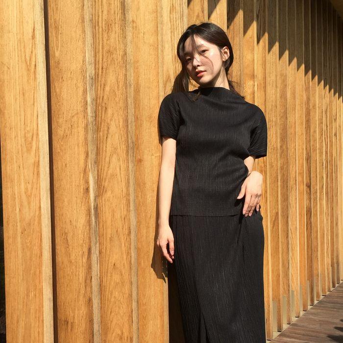 Naive Pleats Skirt_2color