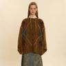 Moromoro rough edge oversize knit cardigan