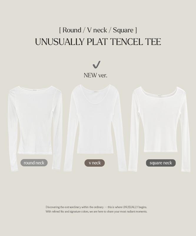 니어웨어 [S,M,L/레몬컬러추가🍋#촉감보장,#3종넥] 언유즈얼리 플랏 텐셀 티(8color) /시스루/간절기긴팔/텐셀긴팔/레이어드/빅사이즈/데이트룩/하객룩/이너긴팔