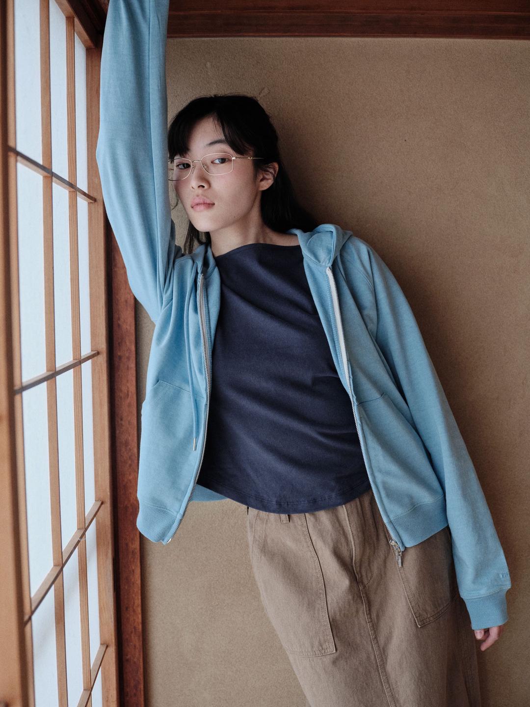 Embo Hoodie Zip-Up (Sky Blue)