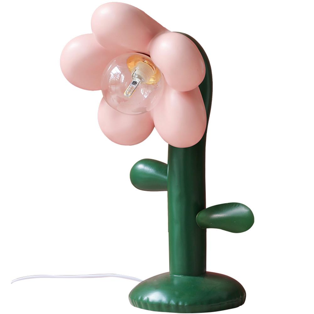 귀여운 플라워 뭉툭 테이블 데스크탑 장식 침실 꽃 램프