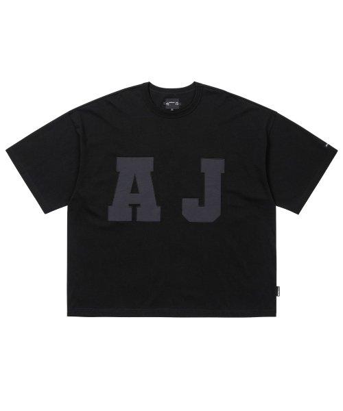 [PBA] AJ Nylon Applique T-shirt [BLACK]