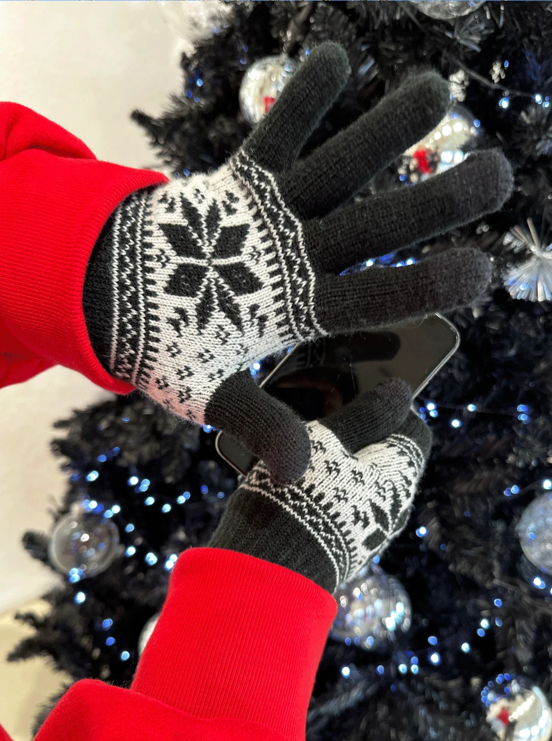 (기획) 노르딕 눈꽃 터치 장갑 5C