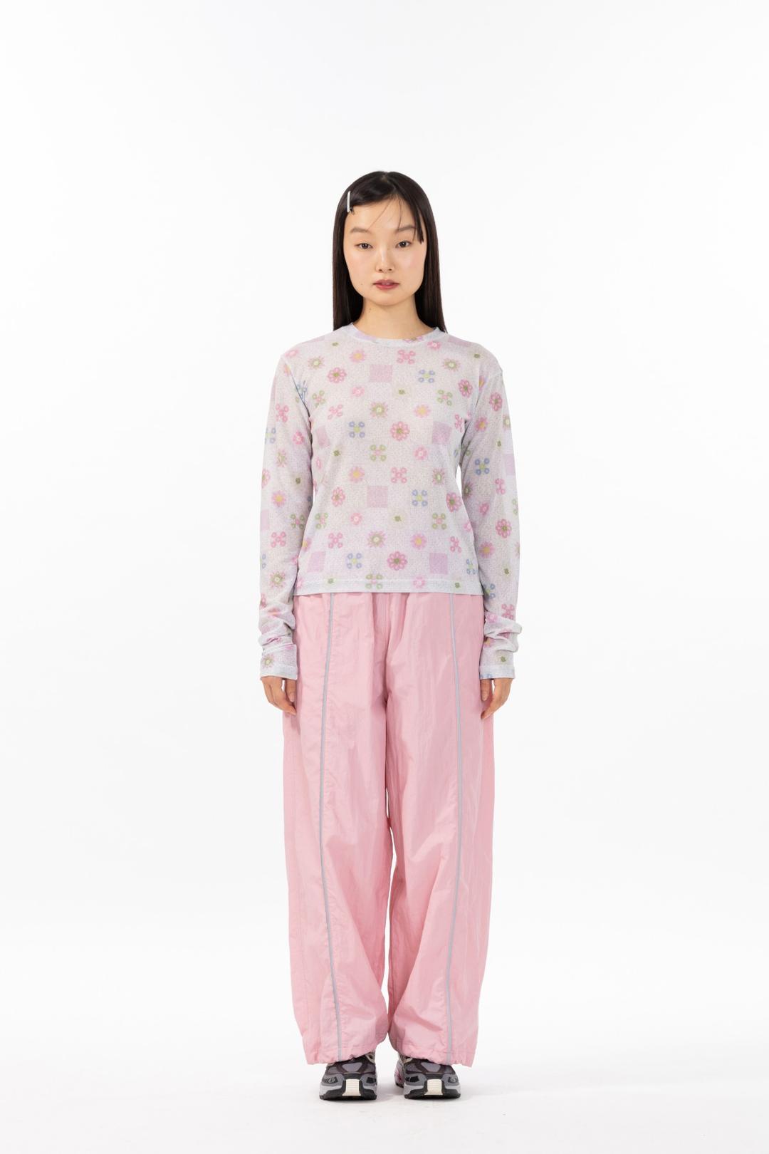 FLOWER MOTIF JERSEY TOP (MULTI PRINT)