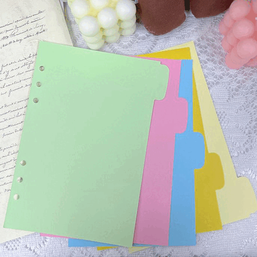 [달링걸]A5 6공 다이어리 컬러 속지 1set 5장