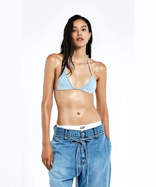 Denim Bra Top - Light Blue (woman)