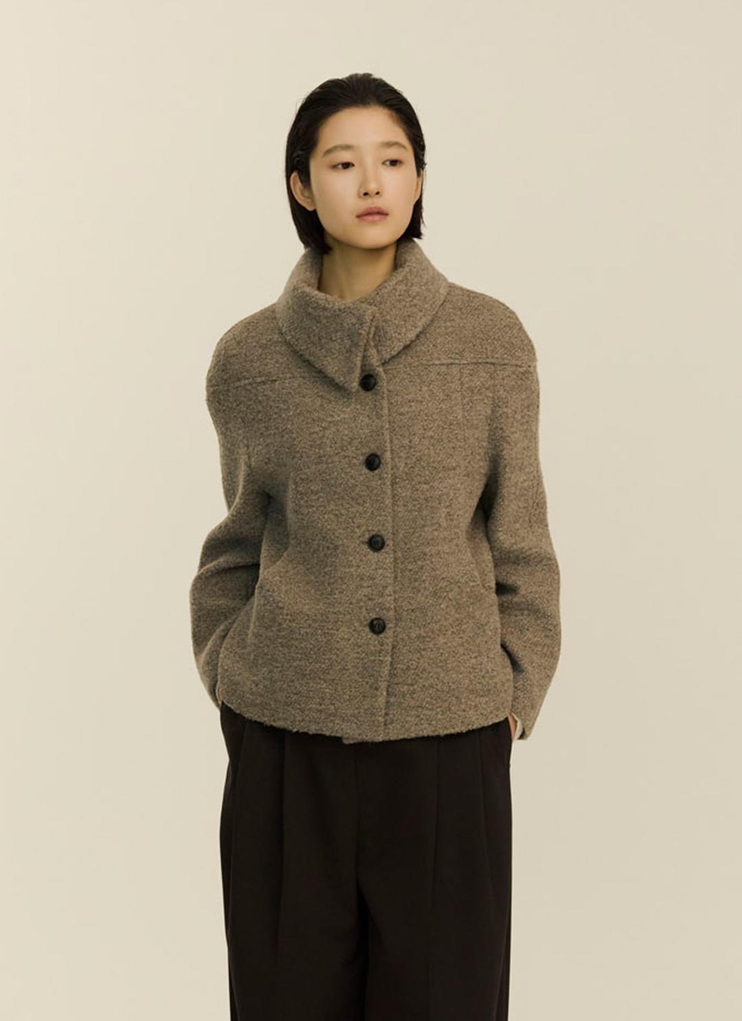 classic curve collar short coat_cocoa (11/10 이내 출고)