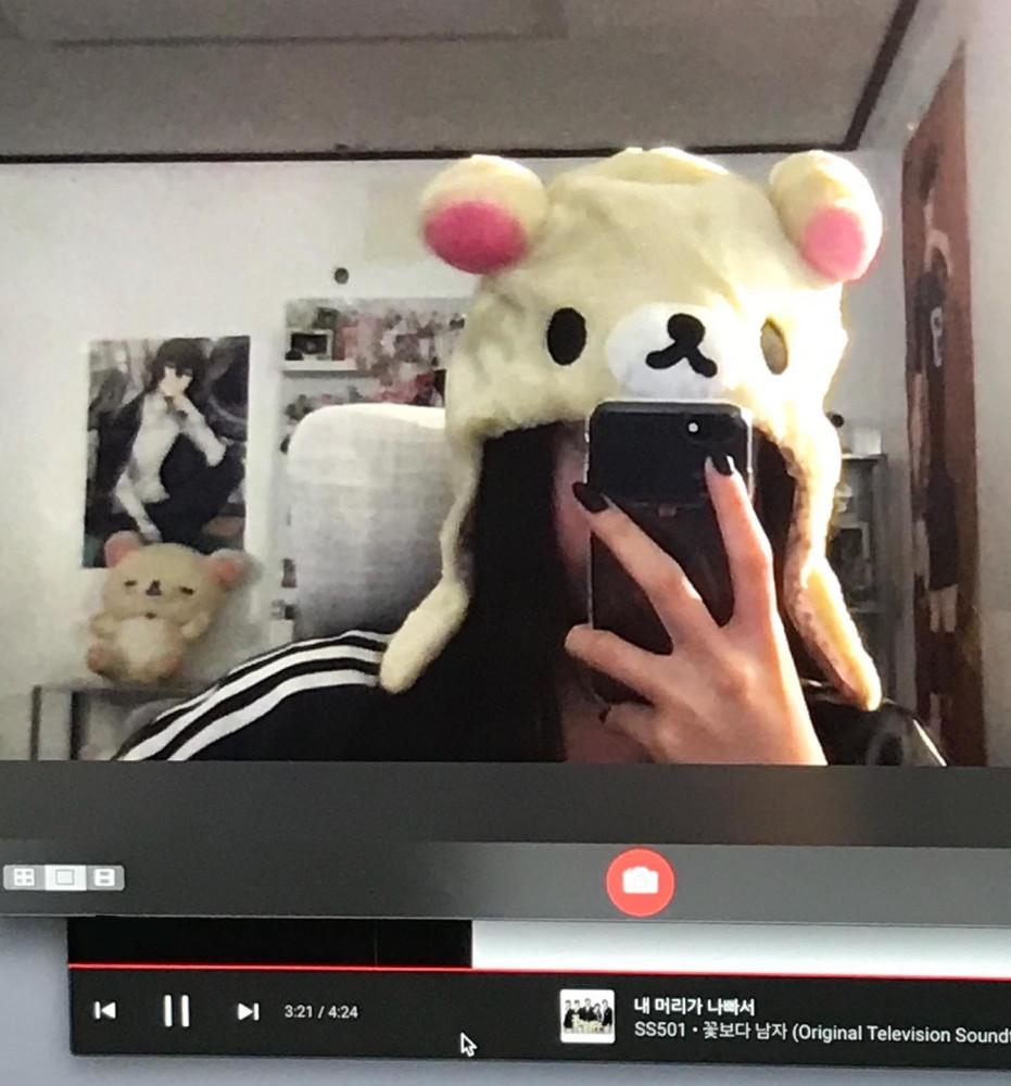 코리락쿠마 캐릭터 모자