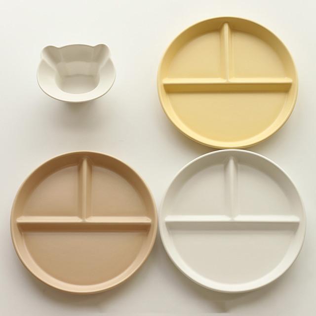 무광 3구 과일 브런치 나눔 접시 그릇 반찬 신혼부부 그릇세트 매트 앞접시