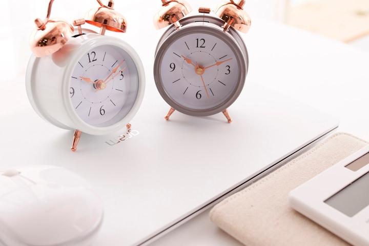 티파니 로즈골드 무소음 알람 탁상자명종시계