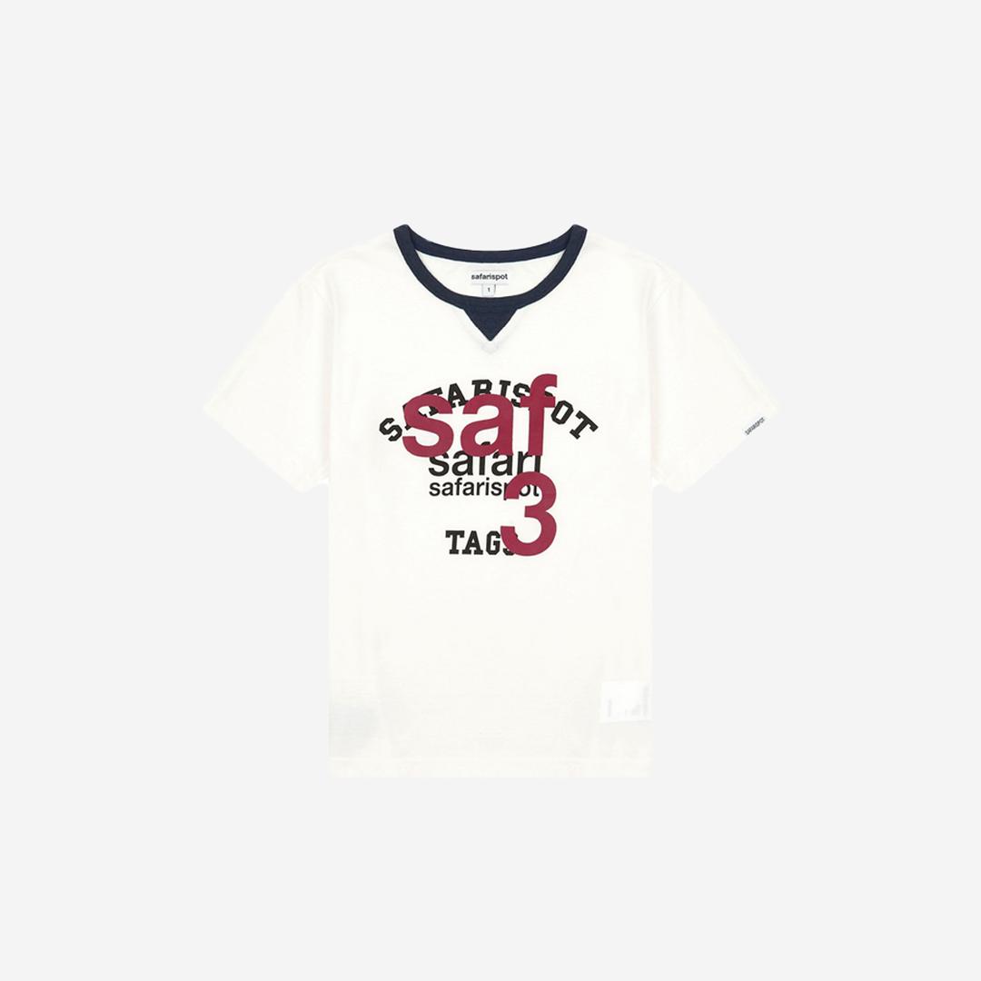 [예약 배송] Safarispot 1/2 Roux Base School Club Tee White