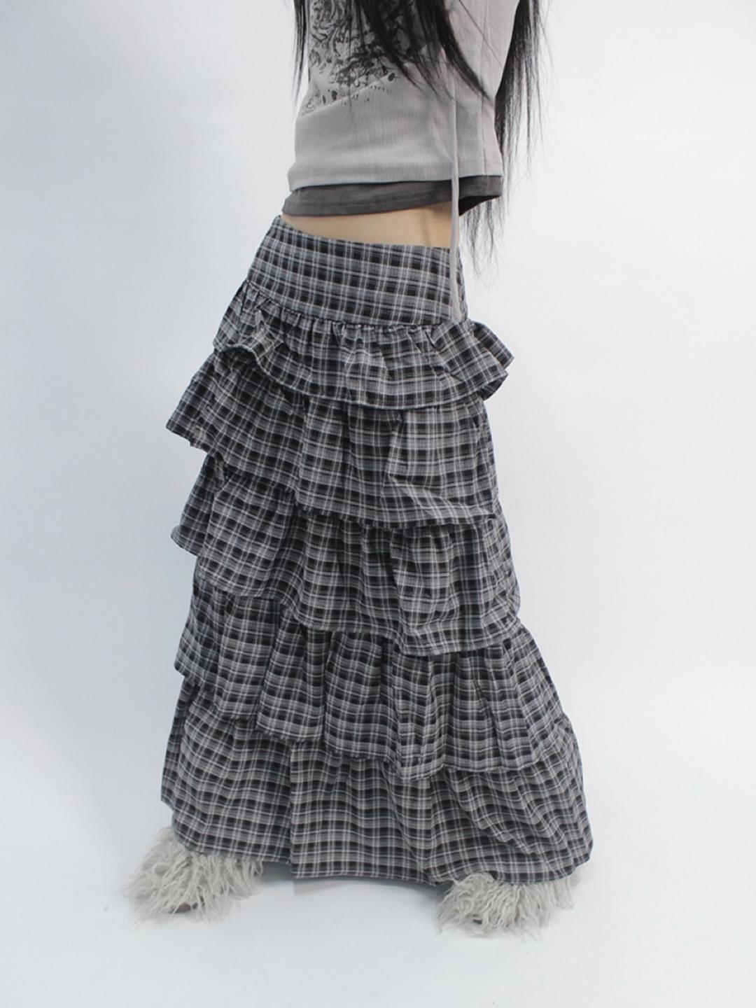 ang:project Layered Plaid Tutu Skirt