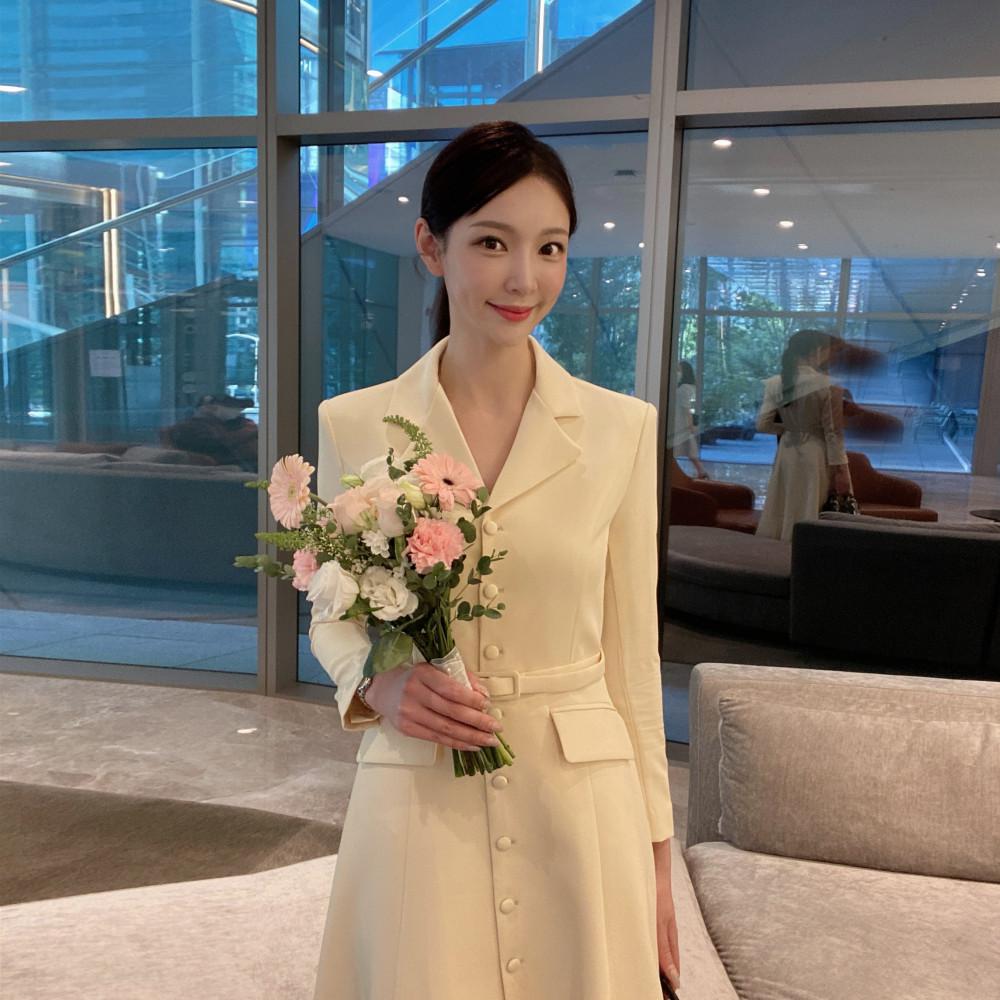 [빠른배송/모델강추] high quality 클래식 벨트 원피스 하객원피스 돌잔치 셀프웨딩룩 3color