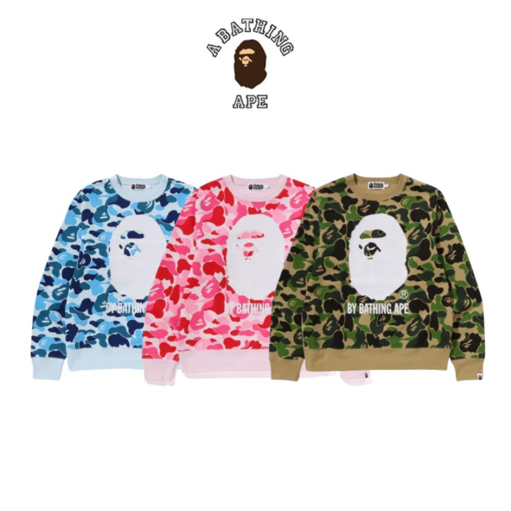 베이프 BAPE 카모 크루넥 맨투맨 스웻 티셔츠 3컬러 ABC CAMO BY BATHING APE CREWNECK SWEAT