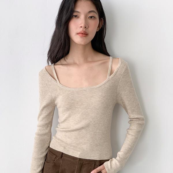 Knit off-shoulder