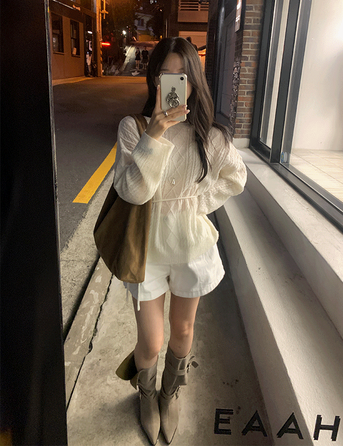 언더라임 [메란지 당일출고][강추!/여리핏] 포넬 꽈배기 니트 (3color)