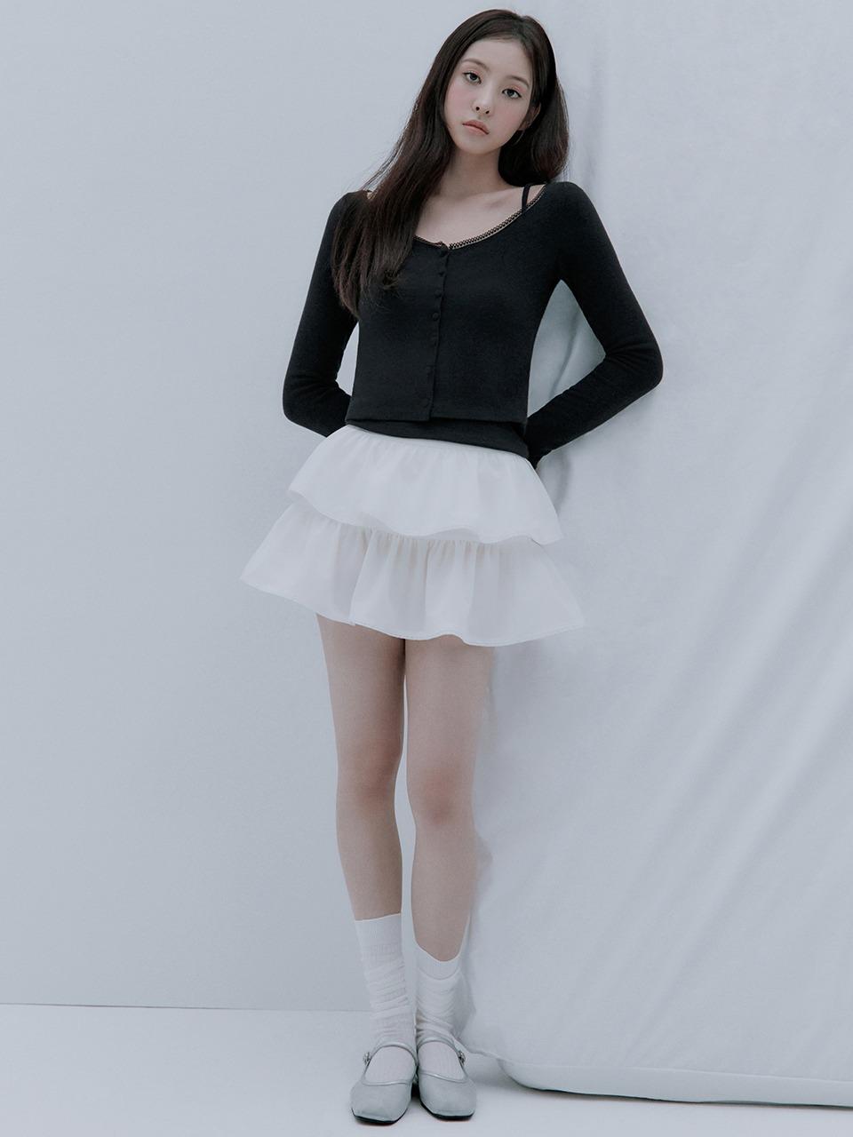 Rubie frill mini skirt