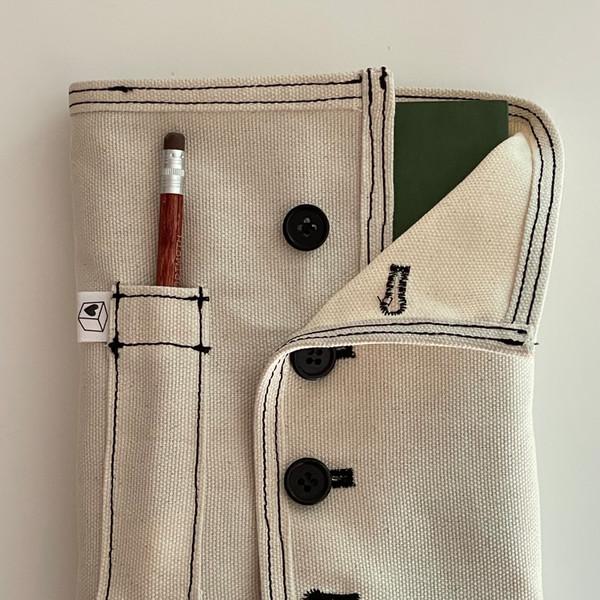 book shirt (black thread)