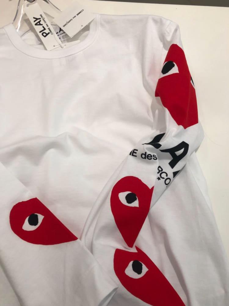 2019 꼼데가르송 긴팔티 화이트 여성 롱슬리브