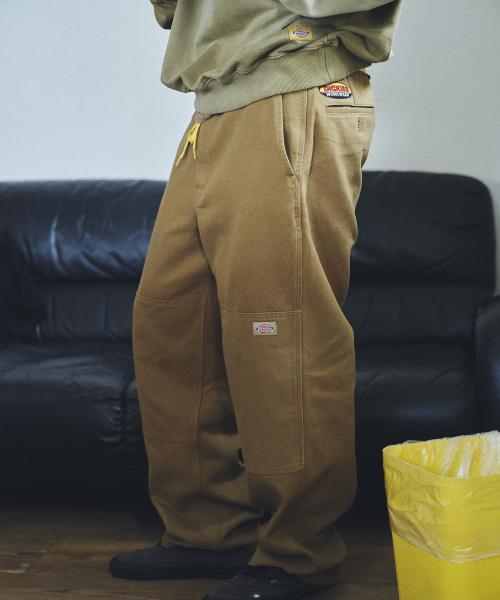 [JP Capsule] 코튼 덕 더블니 와이드 팬츠 Camel