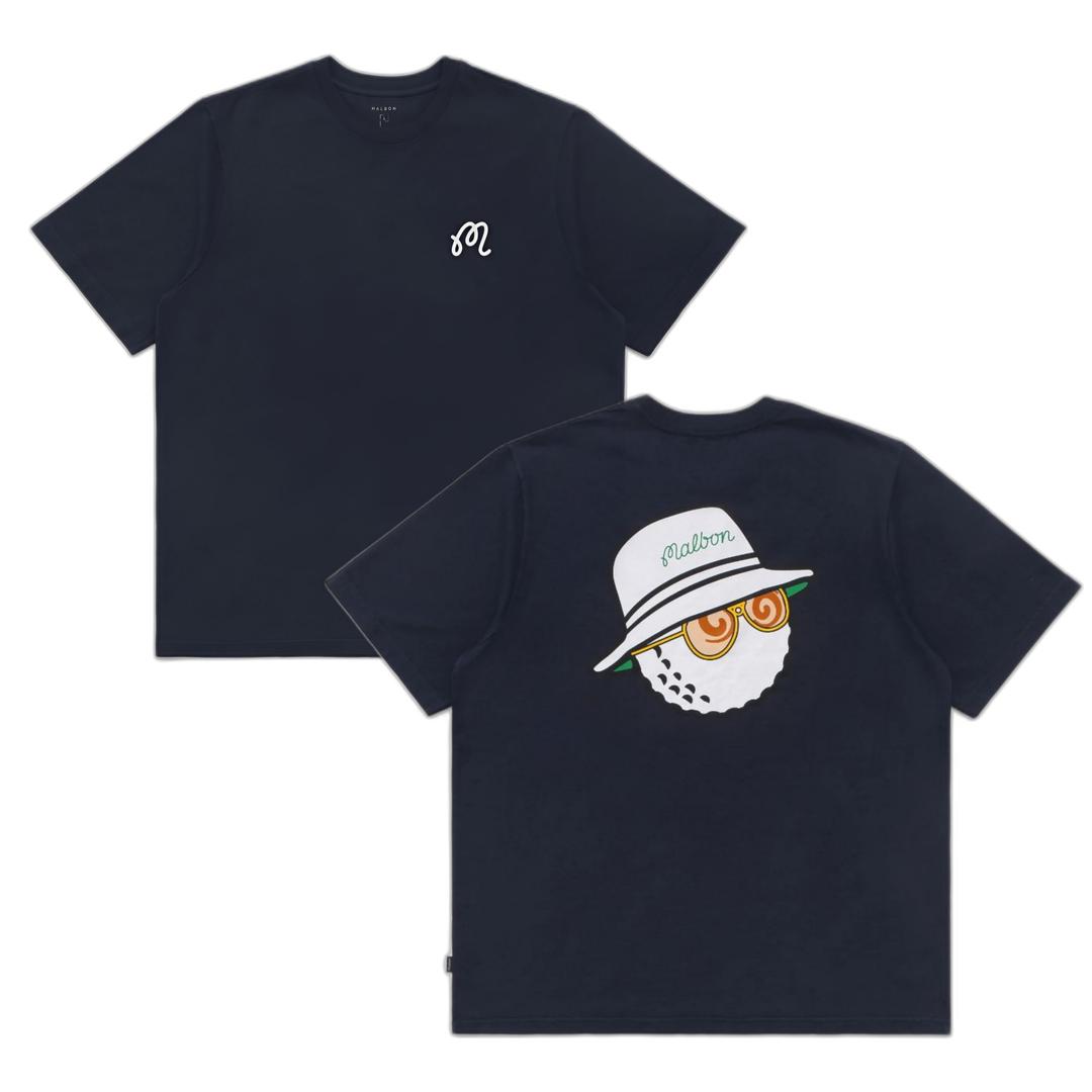 말본 골프 반팔 버킷 S 톰슨 티셔츠 로고 티 셔츠 네이비