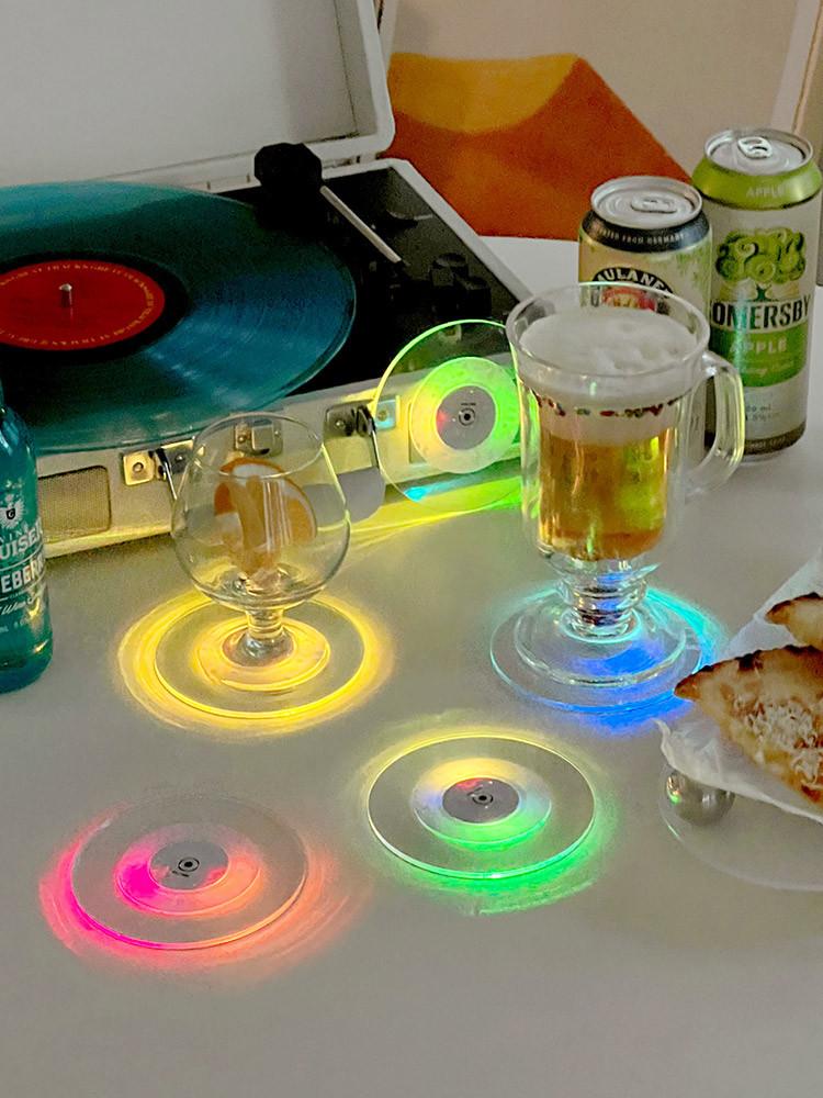 슬림 아크릴 LED 조명코스터