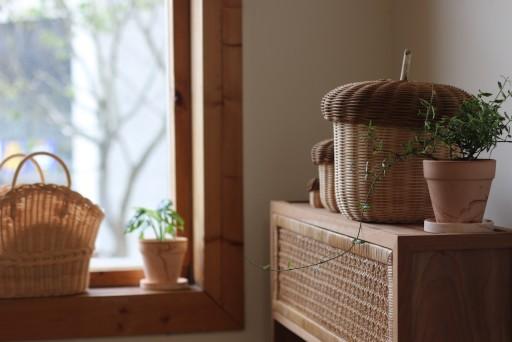 🐿 라탄 도토리 바구니 화장대 정리함 가을소품🍂