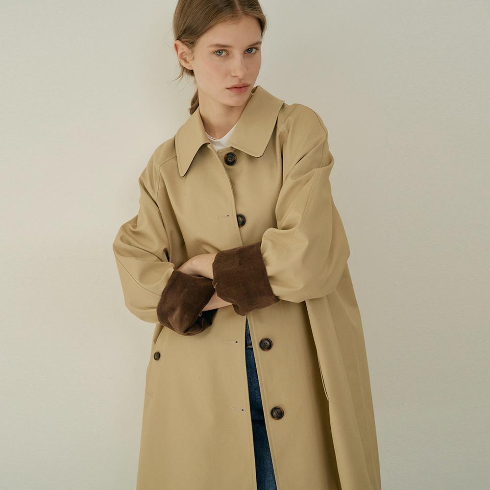 W Kirsten Half Trench Coat_Beige