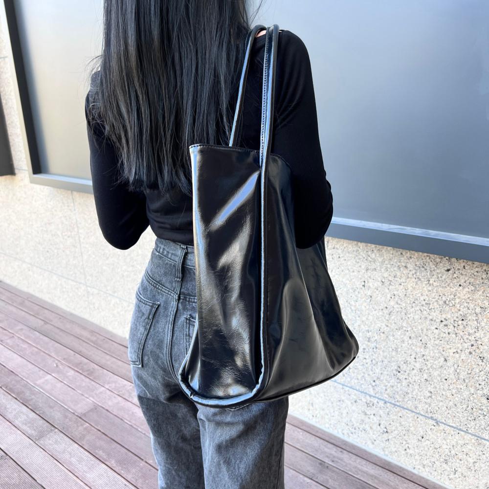 보부상 빅 쇼퍼백 노트북 레더 가방