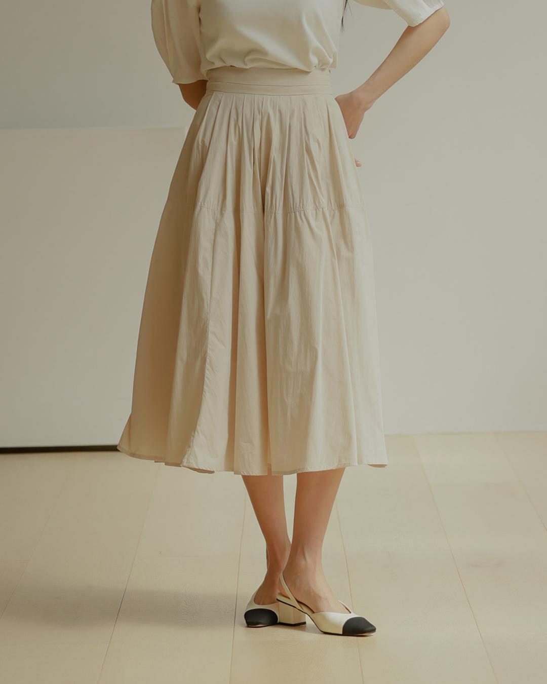 크런치 핀턱 캉캉 스커트 M193