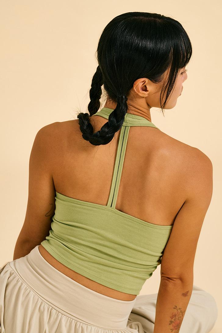 Earthline Crop Tank (Olive)