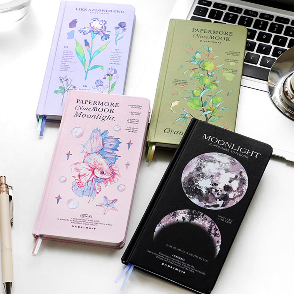 노트 미니 휴대용 일기 주 계획 메모장 7 시트 켓