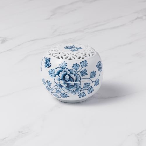 목단 청화백자 향합(소)