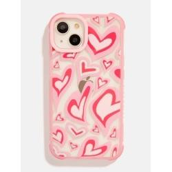 Skinnydip 스키니딥 - Warped Heart Pink Bumper Holo Shock Case 찌그러진 핑크하트케이