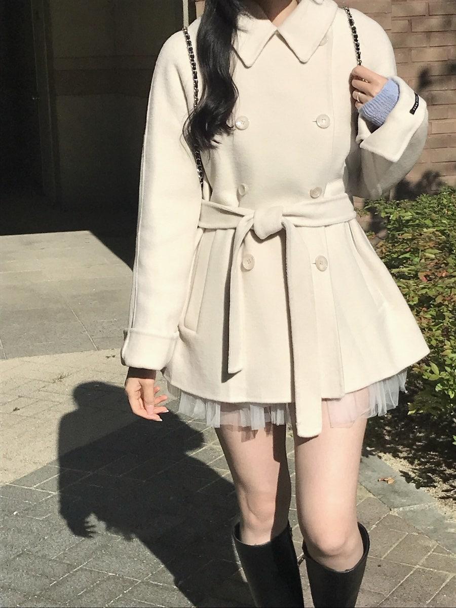 하트베리스튜디오 [ 🎀당일발송 / 오픈할인 ] 로코 핸드메이드 하프 코트 ( 2colors )