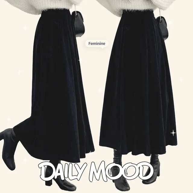 [뒷밴딩/당일출고] 코듀로이 플레어 롱 스커트 (4color)